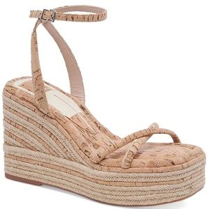 Dolce Vita Women's Elvia Platform Wedge Sandal Natural Cork size 10